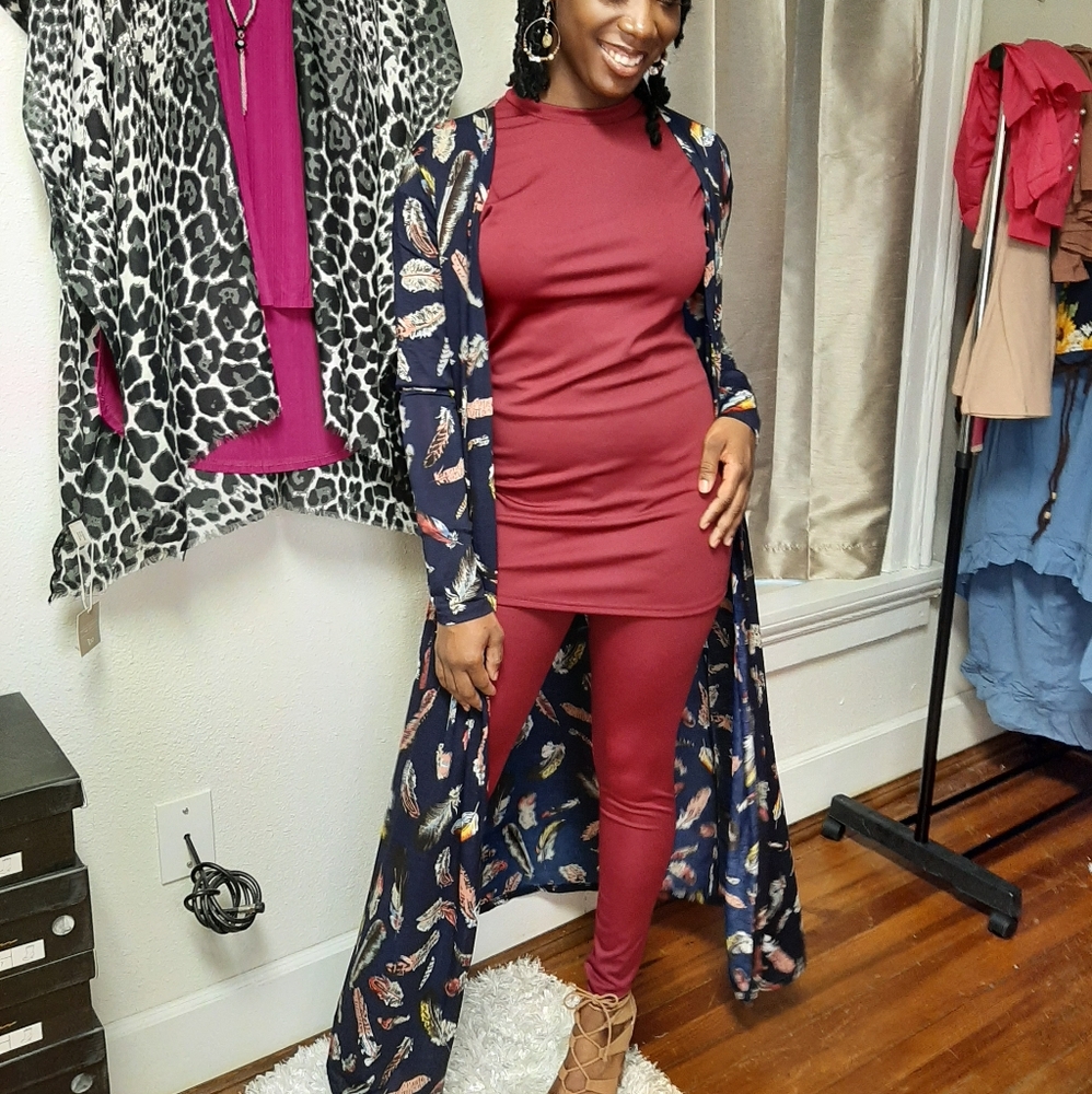 Chill Chick Set - Burgundy